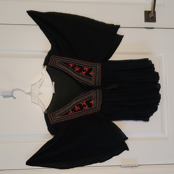 Peasant Gauzy Boho Embroidered Blouse Sz Smal EUC! - Picture 2 of 10